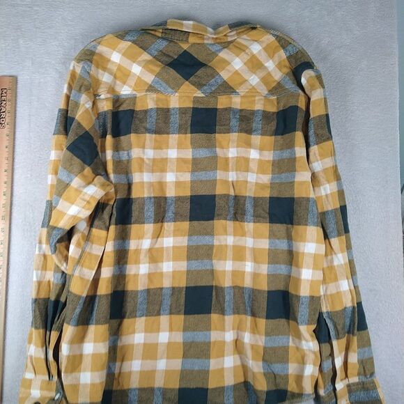 LRG Flannel Shirt Men's 3XL Yellow Plaid Lifted Research Group Streetwear - Picture 8 of 9